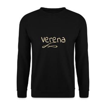 Vorname Verena - Unisex Pullover - Schwarz - Vorne - Alina (178cm) & Michal (187cm)