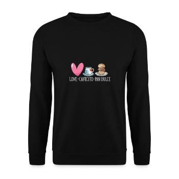 Concha Hispanic Mexican Pan Dulce - Unisex Sweatshirt - black - Front - Alina (178cm) & Michal (187cm)