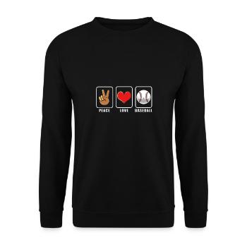 Baseball - Unisex Sweatshirt - black - Front - Alina (178cm) & Michal (187cm)