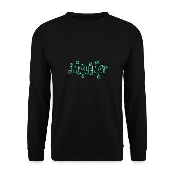Malena als Lustig - Unisex Pullover - Schwarz - Vorne - Alina (178cm) & Michal (187cm)