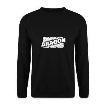Geschenk für Aragon - Unisex Pullover - Schwarz - Vorne - Alina (178cm) & Michal (187cm)