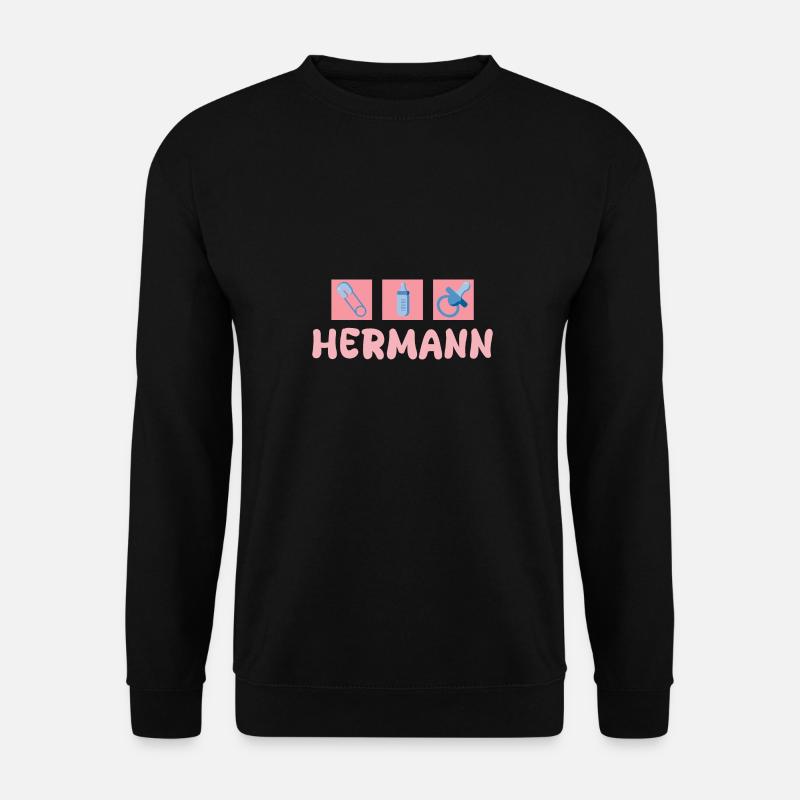 Hermann als Schnuller - Unisex Pullover - Schwarz