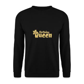 Birthday Queen - Unisex Pullover - Schwarz - Vorne - Alina (178cm) & Michal (187cm)