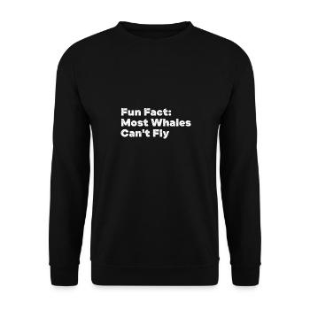 Most Whales Can't Fly Funny Animal Pun Humor - Unisex Sweatshirt - black - Front - Alina (178cm) & Michal (187cm)