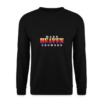 Faites du ciel un croyant encombré de Jésus-Christ - Sweat-shirt Unisexe - noir - Devant - Alina (178cm) & Michal (187cm)