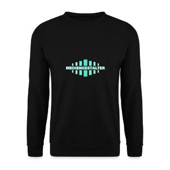 Geschenk für Mediengestalter - Unisex Pullover - Schwarz - Vorne - Alina (178cm) & Michal (187cm)