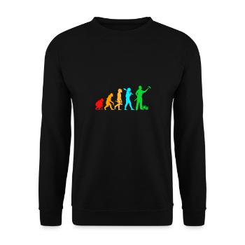 Évolution du peintre - Sweat-shirt Unisexe - noir - Devant - Alina (178cm) & Michal (187cm)