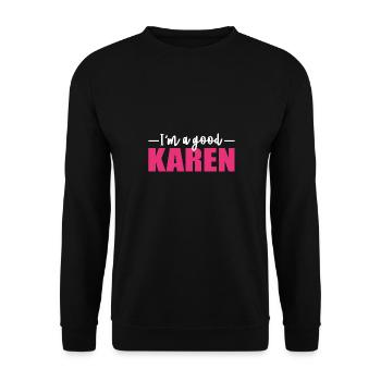 Karen - Unisex Sweatshirt - black - Front - Alina (178cm) & Michal (187cm)