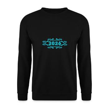 2026 - Unisex Sweatshirt - black - Front - Alina (178cm) & Michal (187cm)