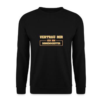 Funny barge skipper - Unisex Sweatshirt - black - Front - Alina (178cm) & Michal (187cm)