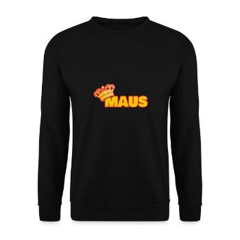 Krone für meine Maus und Freundin - Unisex Pullover - Schwarz - Vorne - Alina (178cm) & Michal (187cm)
