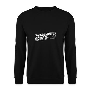 Badminton Squad Cool Hobby Sports Tournament - Unisex Sweatshirt - black - Front - Alina (178cm) & Michal (187cm)