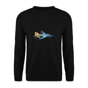 Avion de chasse - Sweat-shirt Unisexe - noir - Devant - Alina (178cm) & Michal (187cm)