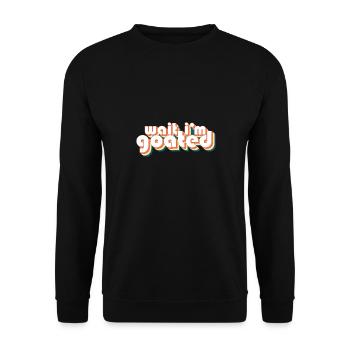 Goat Joke Wait I'm Goated Gamer Life Funny - Unisex Pullover - Schwarz - Vorne - Alina (178cm) & Michal (187cm)
