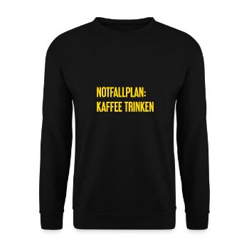 Coffee Contingency Plan - Unisex Sweatshirt - black - Front - Alina (178cm) & Michal (187cm)
