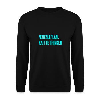 Coffee Contingency Plan - Unisex Sweatshirt - black - Front - Alina (178cm) & Michal (187cm)