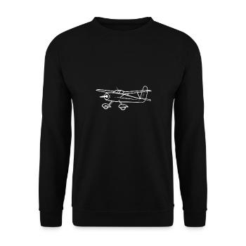 Ultraleichtflugzeuge für Flugzeuge - Unisex Pullover - Schwarz - Vorne - Alina (178cm) & Michal (187cm)