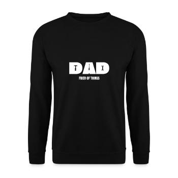 Dad, fixer of things Vatertag Geschenk - Unisex Pullover - Schwarz - Vorne - Alina (178cm) & Michal (187cm)