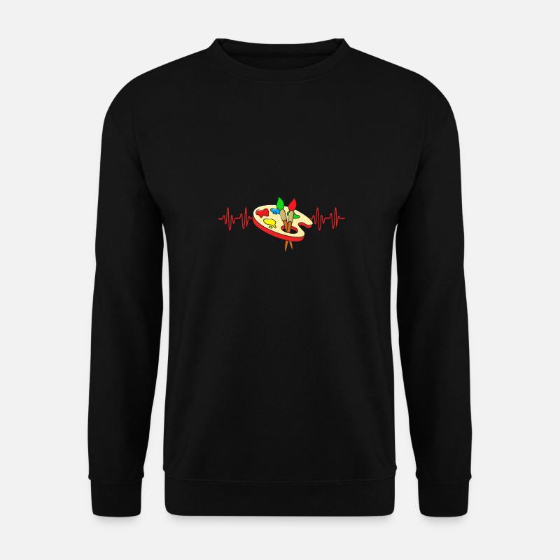 Maler Herzschlag - Unisex Pullover - Schwarz