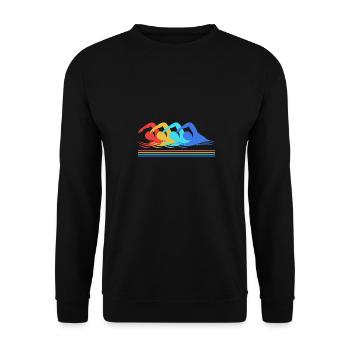 Swimming Swimmers Swimming Pool Swimming Instructors - Unisex Sweatshirt - black - Front - Alina (178cm) & Michal (187cm)