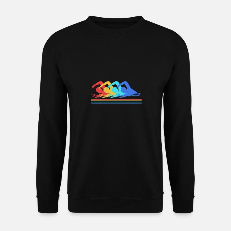 Natation Nageurs Piscine Moniteurs de natation - Sweat-shirt Unisexe - noir