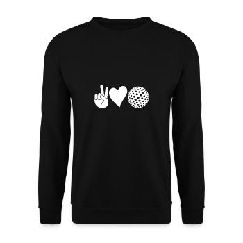 Golfers Golf - Unisex Sweatshirt - black - Front - Alina (178cm) & Michal (187cm)
