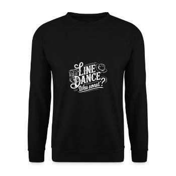 Line Dance was sonst - meine Passion - mein Ding. - Unisex Pullover - Schwarz - Vorne - Alina (178cm) & Michal (187cm)