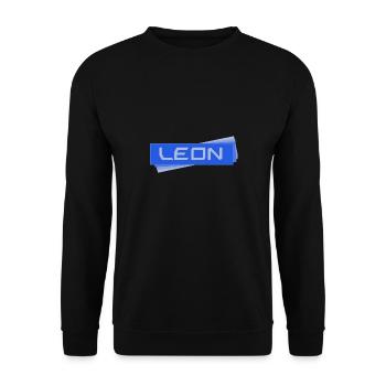 Gift for leon - Unisex Sweatshirt - black - Front - Alina (178cm) & Michal (187cm)
