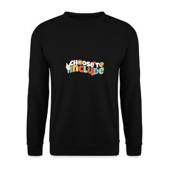 Choisir d’inclure l’enseignant en éducation spécialisée SPED - Sweat-shirt Unisexe - noir - Devant - Alina (178cm) & Michal (187cm)