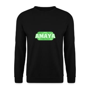 Bio Amaya - Unisex Sweatshirt - black - Front - Alina (178cm) & Michal (187cm)