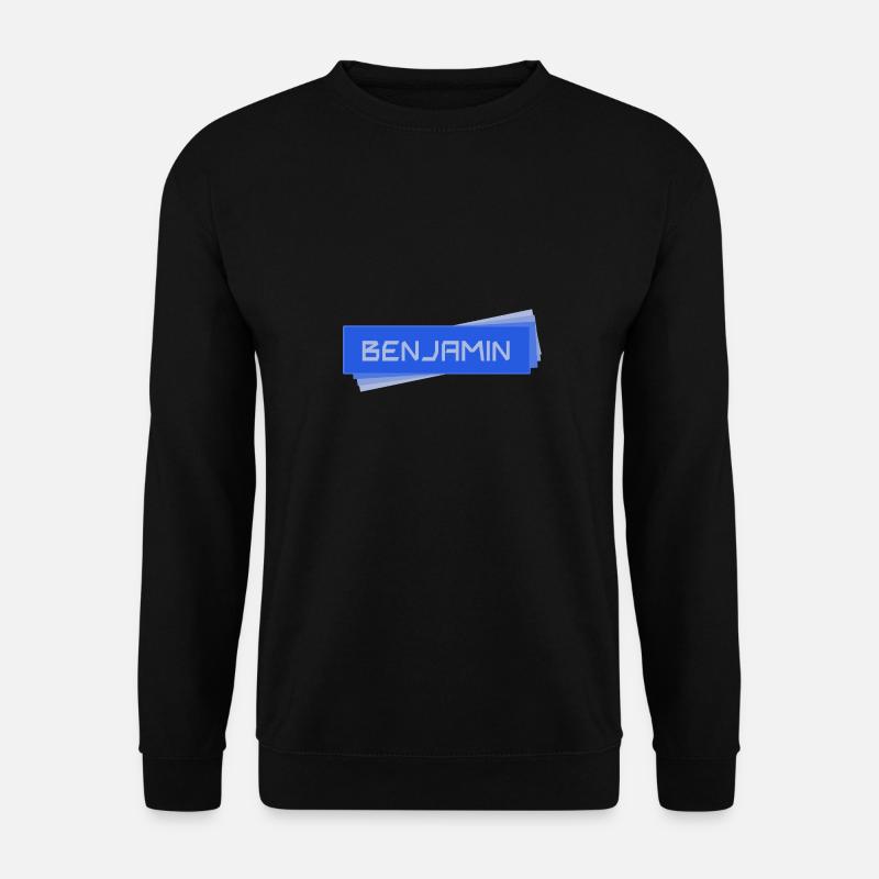 Namensschild Benjamin - Unisex Pullover - Schwarz