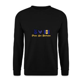Barbados Flagge Barbadier Bajan - Unisex Pullover - Schwarz - Vorne - Alina (178cm) & Michal (187cm)