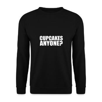 Cupcakes Anyone Funny Baker Baking Pastry Chef - Unisex Sweatshirt - black - Front - Alina (178cm) & Michal (187cm)