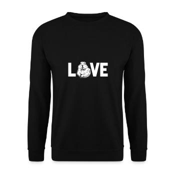 Chien de prairie - Sweat-shirt Unisexe - noir - Devant - Alina (178cm) & Michal (187cm)