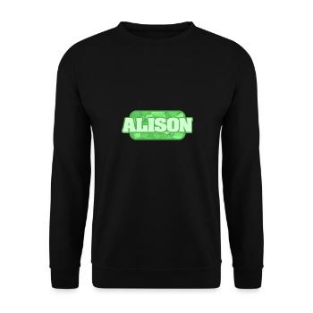 Gift for Alison - Unisex Sweatshirt - black - Front - Alina (178cm) & Michal (187cm)