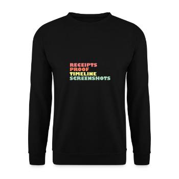 Capture d’écran de la chronologie des reçus Witty Retorts Snappy - Sweat-shirt Unisexe - noir - Devant - Alina (178cm) & Michal (187cm)