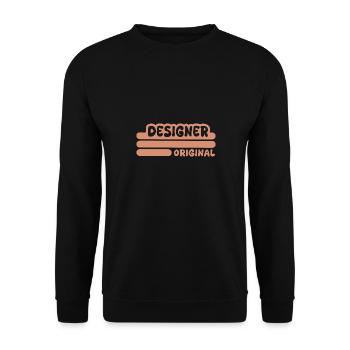 Designer - Unisex Pullover - Schwarz - Vorne - Alina (178cm) & Michal (187cm)