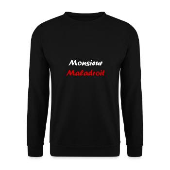 maladroit - Sweat-shirt Unisexe - noir - Devant - Alina (178cm) & Michal (187cm)