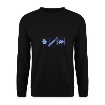 Andreas as a birth - Unisex Sweatshirt - black - Front - Alina (178cm) & Michal (187cm)