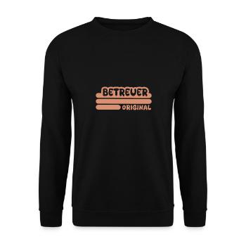 Caregiver as a profession - Unisex Sweatshirt - black - Front - Alina (178cm) & Michal (187cm)