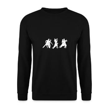 Salsa Dancer Dancer - Unisex Sweatshirt - black - Front - Alina (178cm) & Michal (187cm)