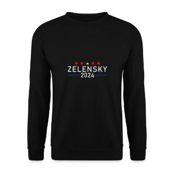ZELENSKY 2024 - Unisex Sweatshirt - black - Front - Alina (178cm) & Michal (187cm)