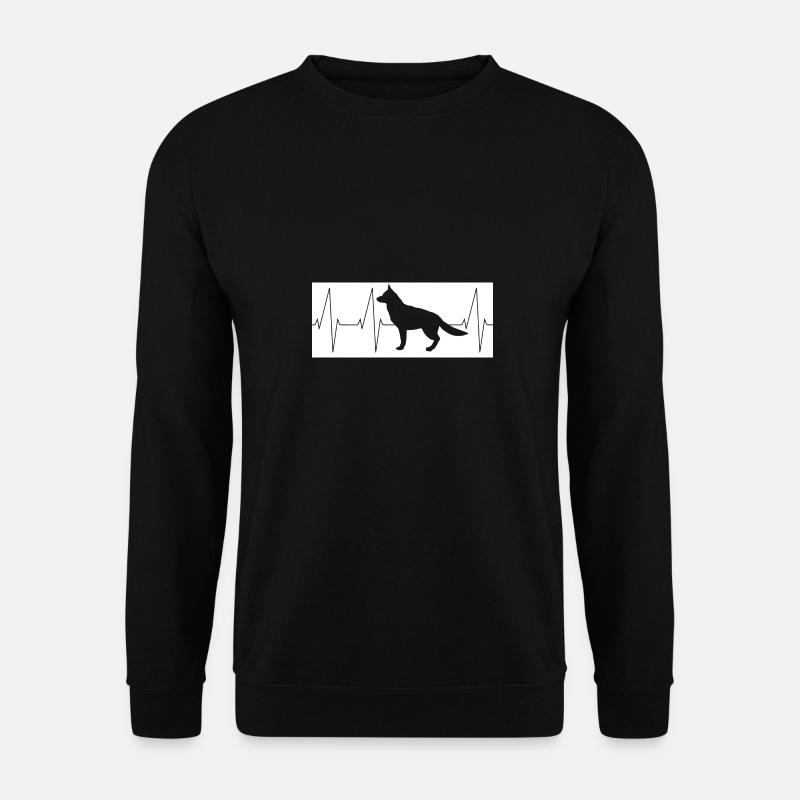 Herzschlag Hund - Unisex Pullover - Schwarz