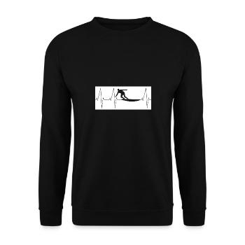 Heartbeat surfing - Unisex Sweatshirt - black - Front - Alina (178cm) & Michal (187cm)