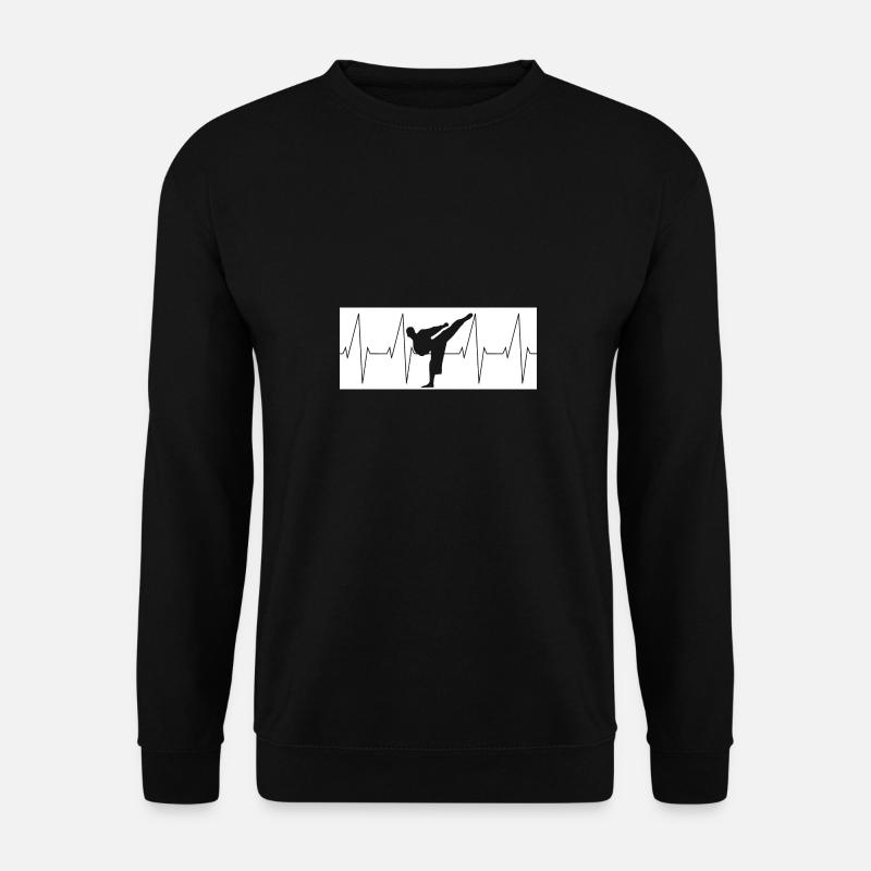 Herzschlag Karate Kickboxen MMA - Unisex Pullover - Schwarz