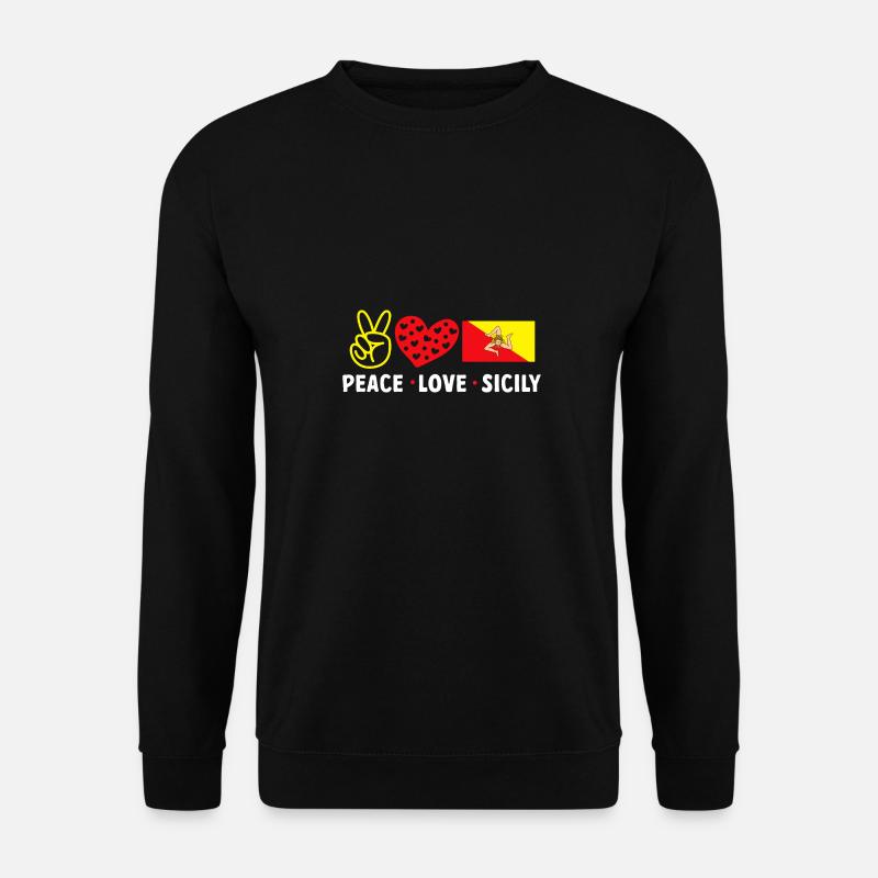 Sizilien Flagge Italien Sizilien - Unisex Pullover - Schwarz