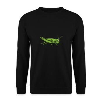 Heuschrecke - Unisex Pullover - Schwarz - Vorne - Alina (178cm) & Michal (187cm)