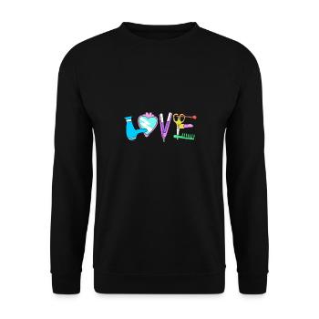 Kosmetikerin - Unisex Pullover - Schwarz - Vorne - Alina (178cm) & Michal (187cm)