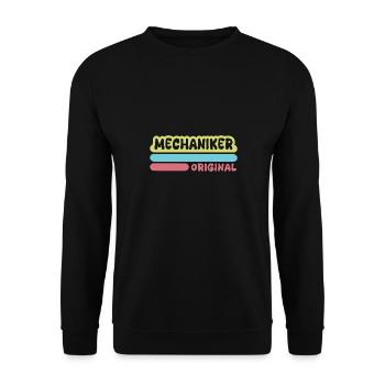 Mechanic as a first name - Unisex Sweatshirt - black - Front - Alina (178cm) & Michal (187cm)