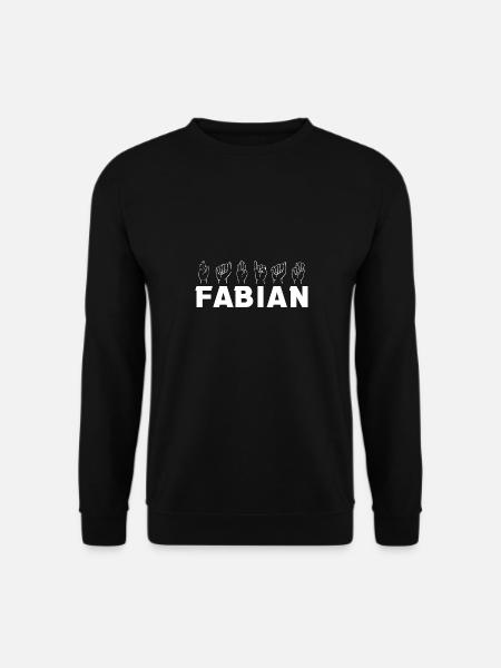 Sign language Fabian - Unisex Sweatshirt - black